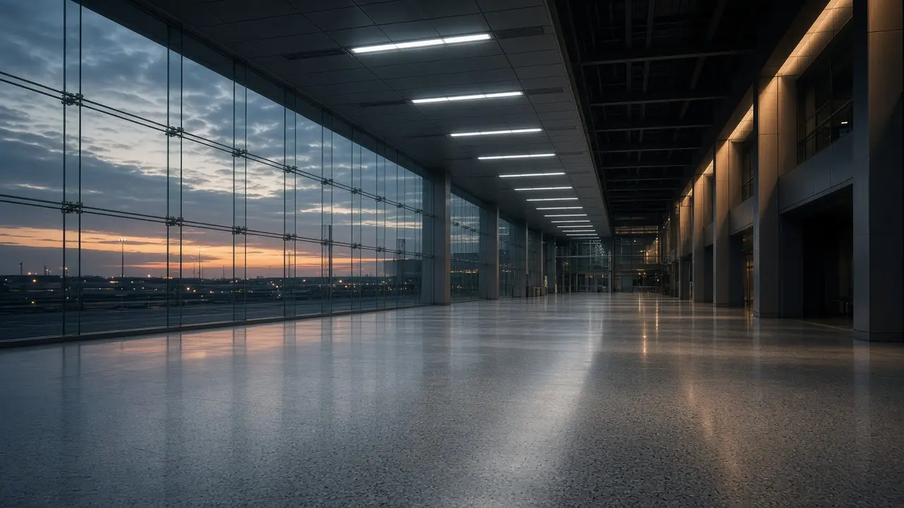 Vertrekhal van Amsterdam Airport Schiphol onder de vluchtborden, reizigers met koffers
